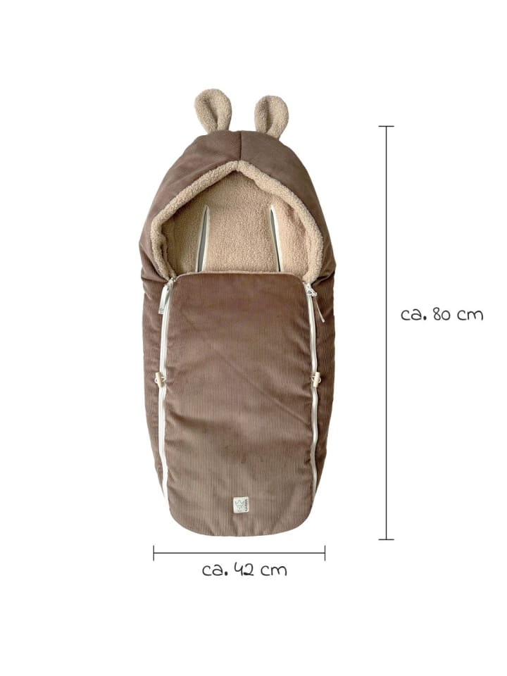 Kaiser Fleece-Fußsack Hima für Babyschalen & Babywannen in braun günstig kaufen onesize