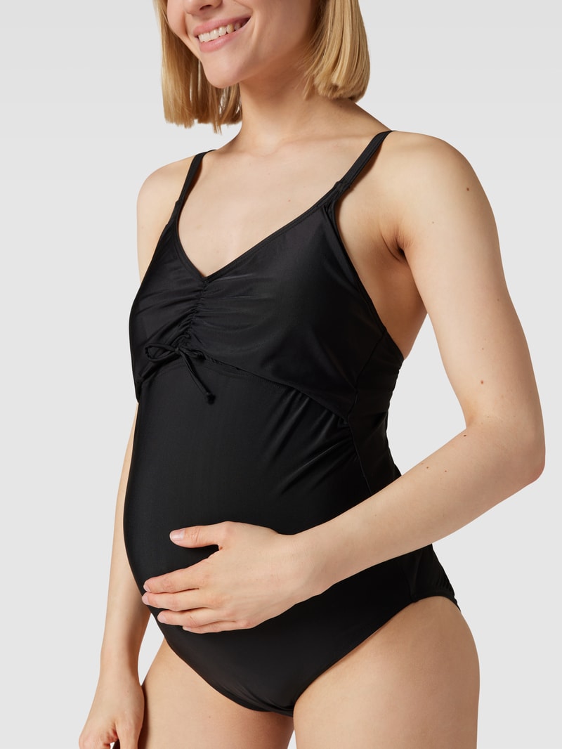 Umstands-Badeanzug mit Cut Out Modell 'Francis' in schwarz