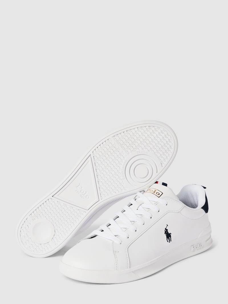 Sneaker aus echtem Leder in weiß