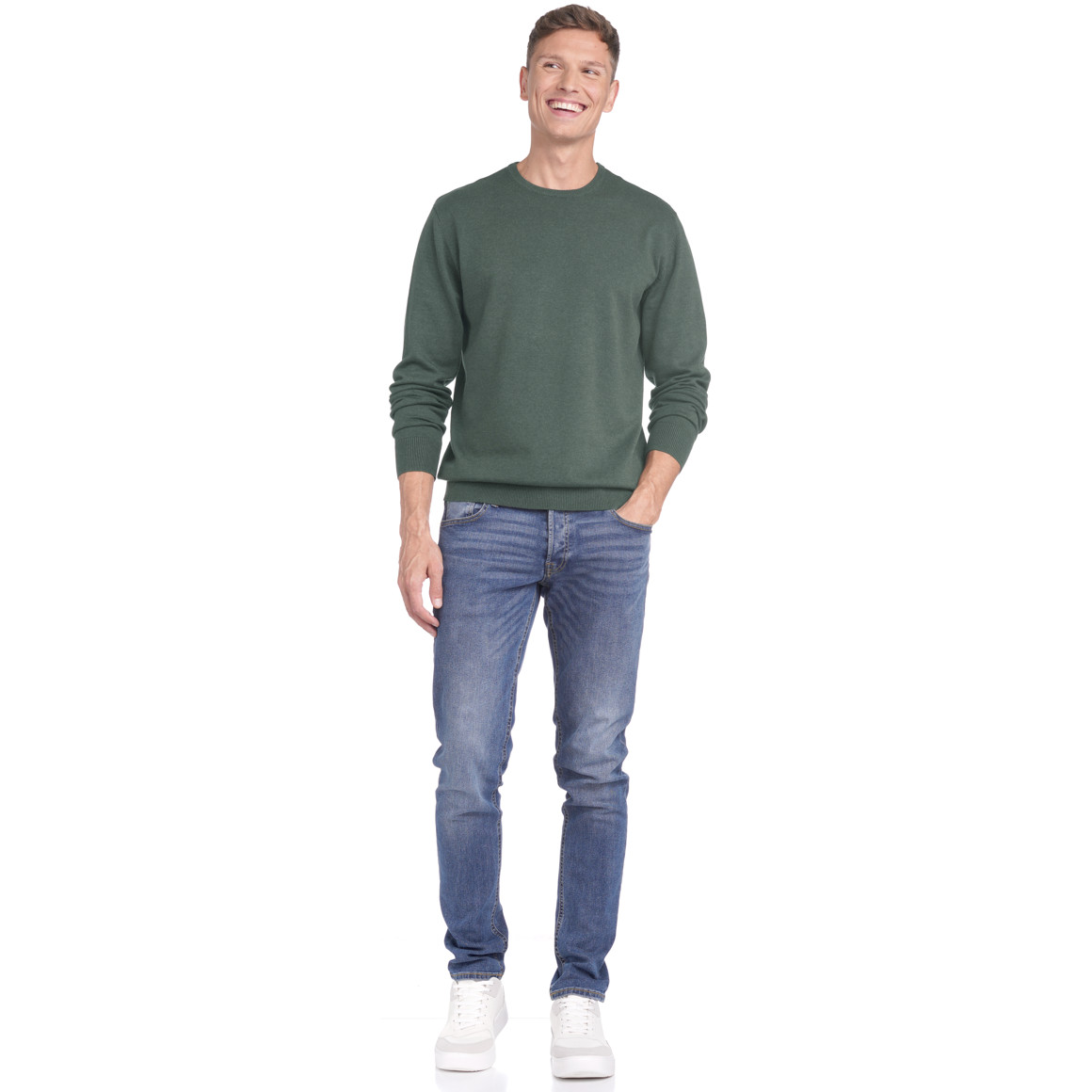 Herren Feinstrickpullover mit Rundhals