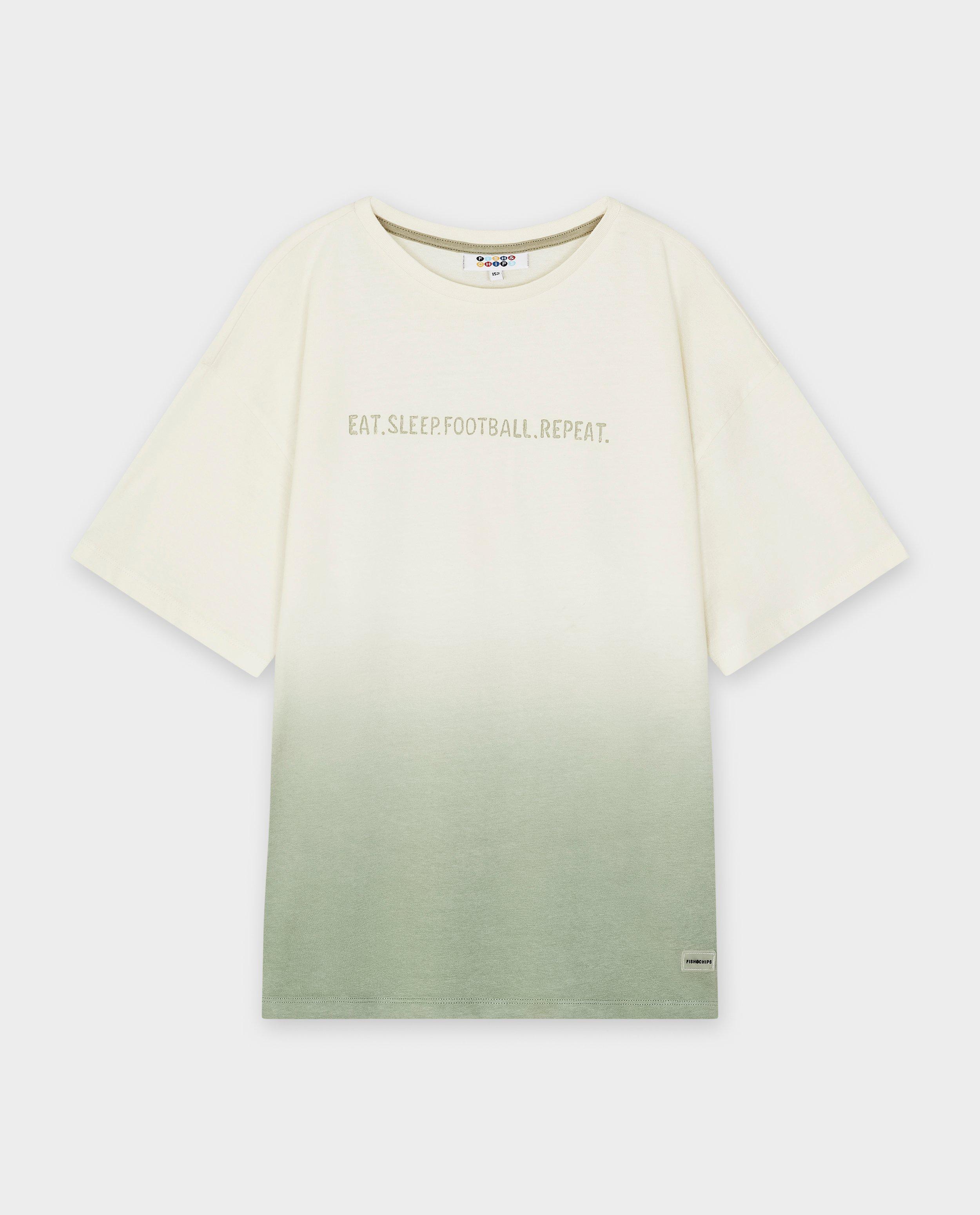 Tricou Fish & Chips cu gradient galben deschis