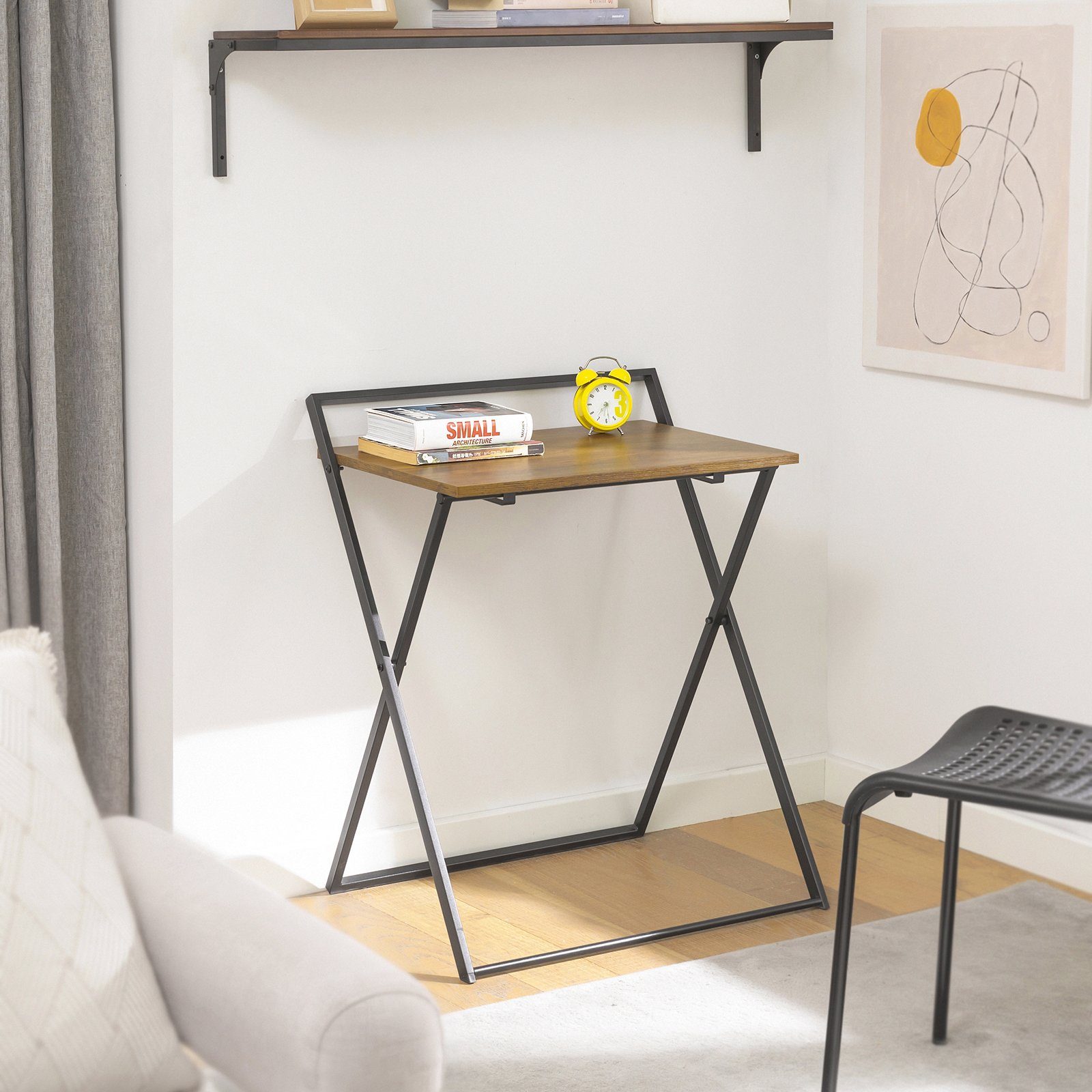 SoBuy Klapptisch FWT88, Kleiner Schreibtisch klappbar Computertisch Arbeitstisch Beistelltisch