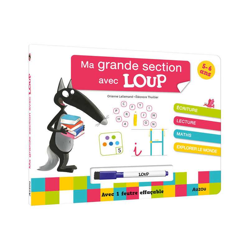 Livre ardoise, Ma grande section avec Loup - Auzou