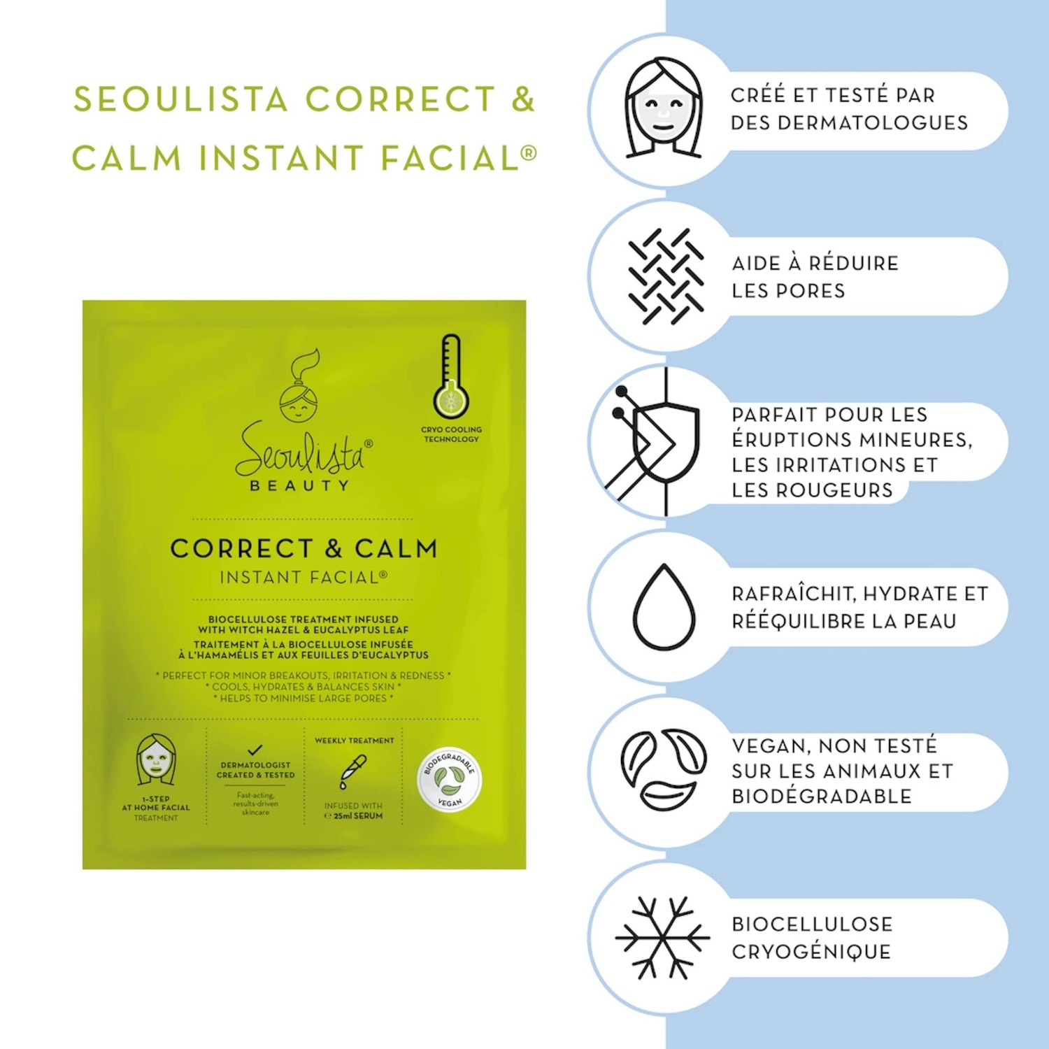 seoulista beauty Correct & Calm - Øyeblikkelig ansiktsbehandling