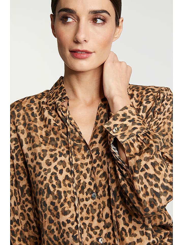 Rich & Royal Bluse in Braun/ Schwarz günstig kaufen 42