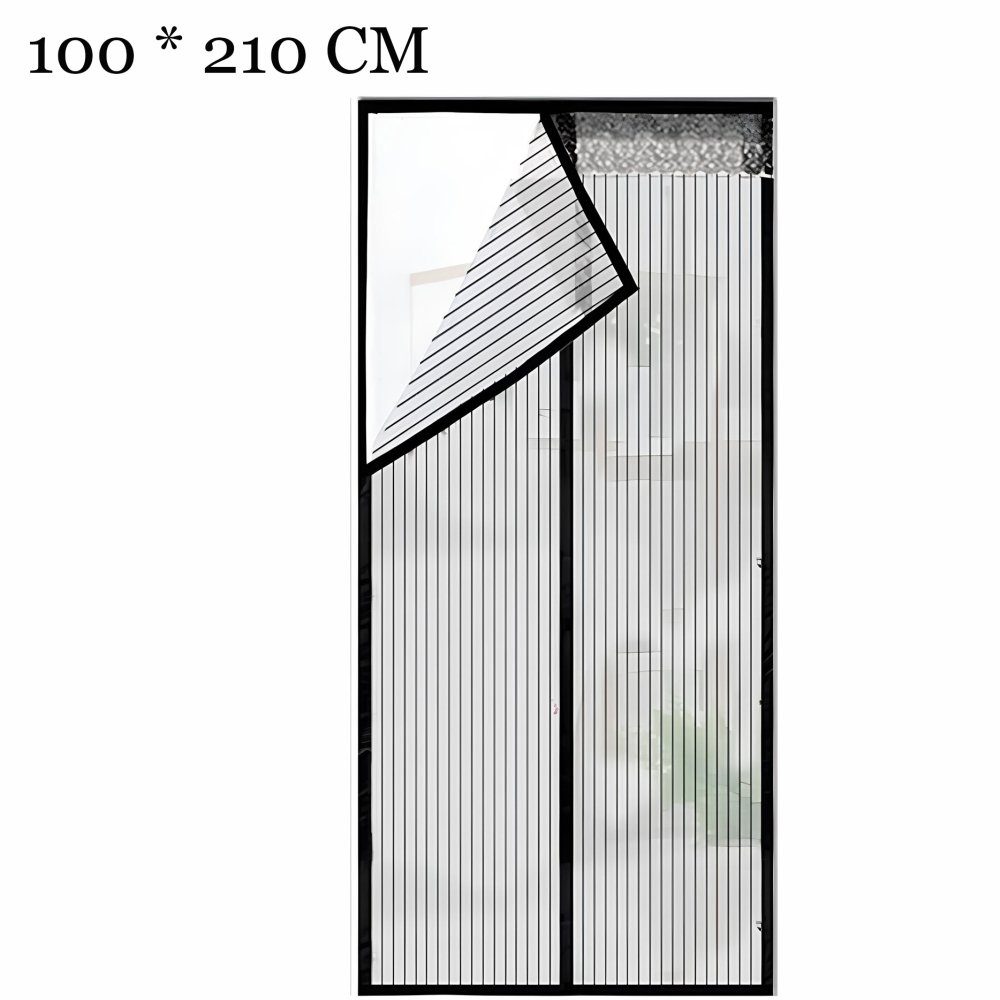 Melteine Insektenschutz-Tür Fliegengitter Tür, Magnet Insektenschutz 100x210cm(Schwarz), (1-St)