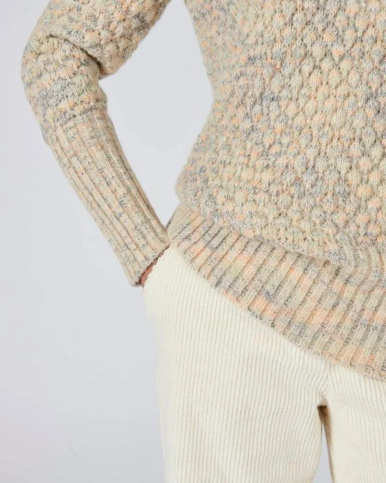 Pull maille multicolore