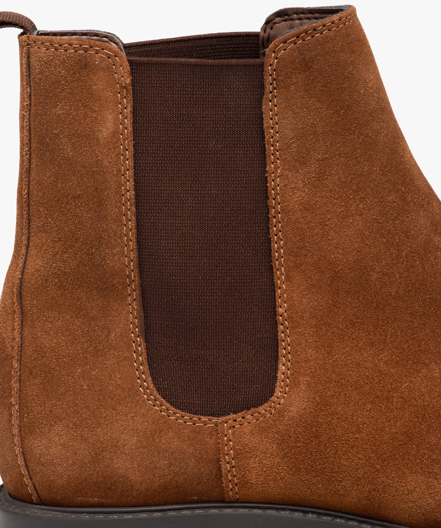 Boots homme dessus en cuir velours uni - Taneo cognac | GEMO