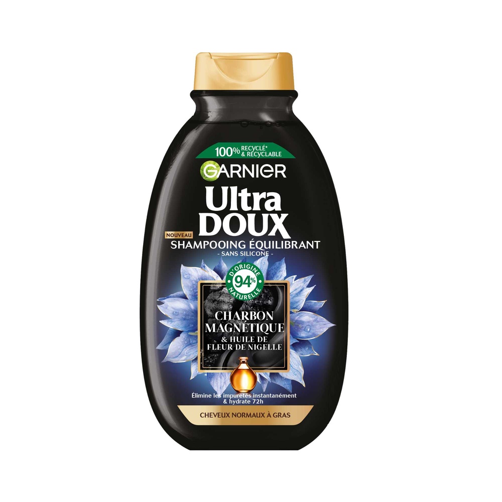 garnier Ultra Doux Charbon Magnétique Shampooing Equilibrant Charbon Magnétique