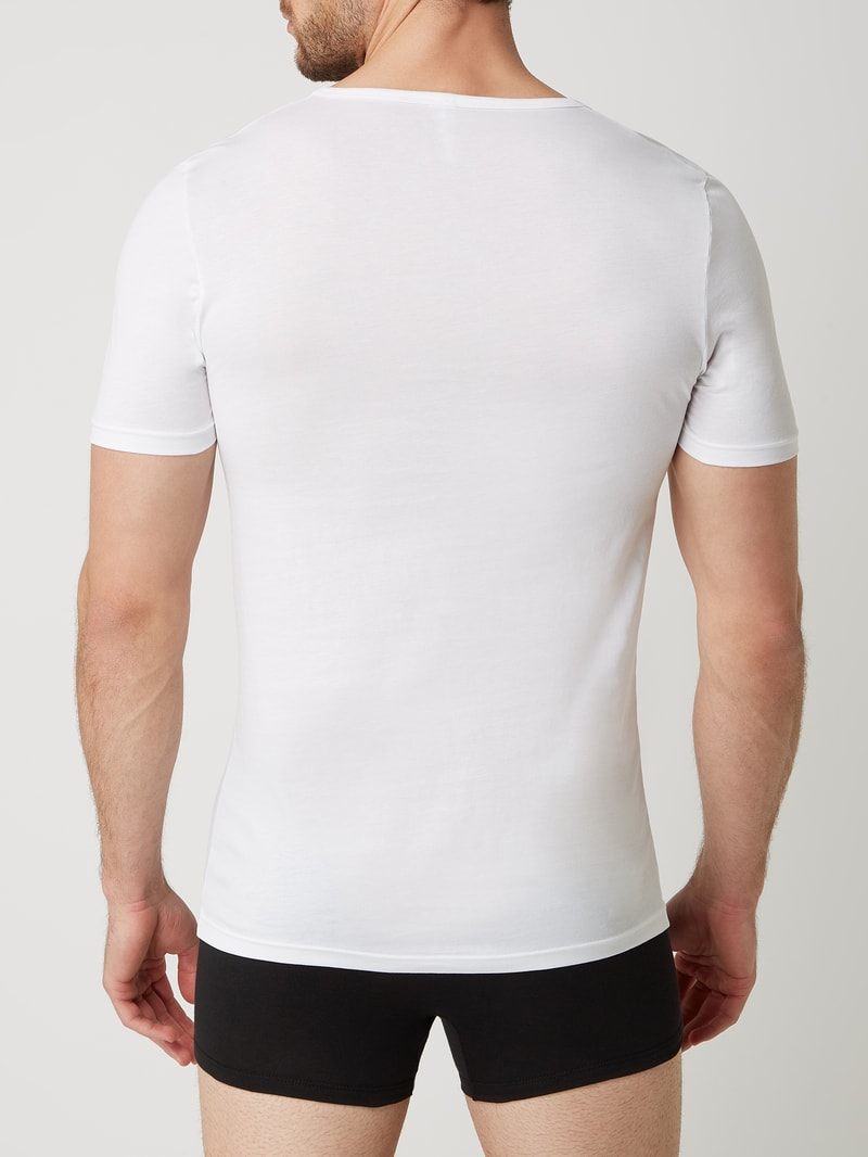 T-Shirt aus Baumwolle im 2er-Pack in weiß