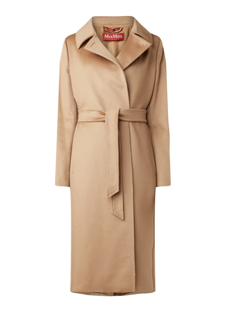 MaxMara Collage coat in wool blend with tie belt