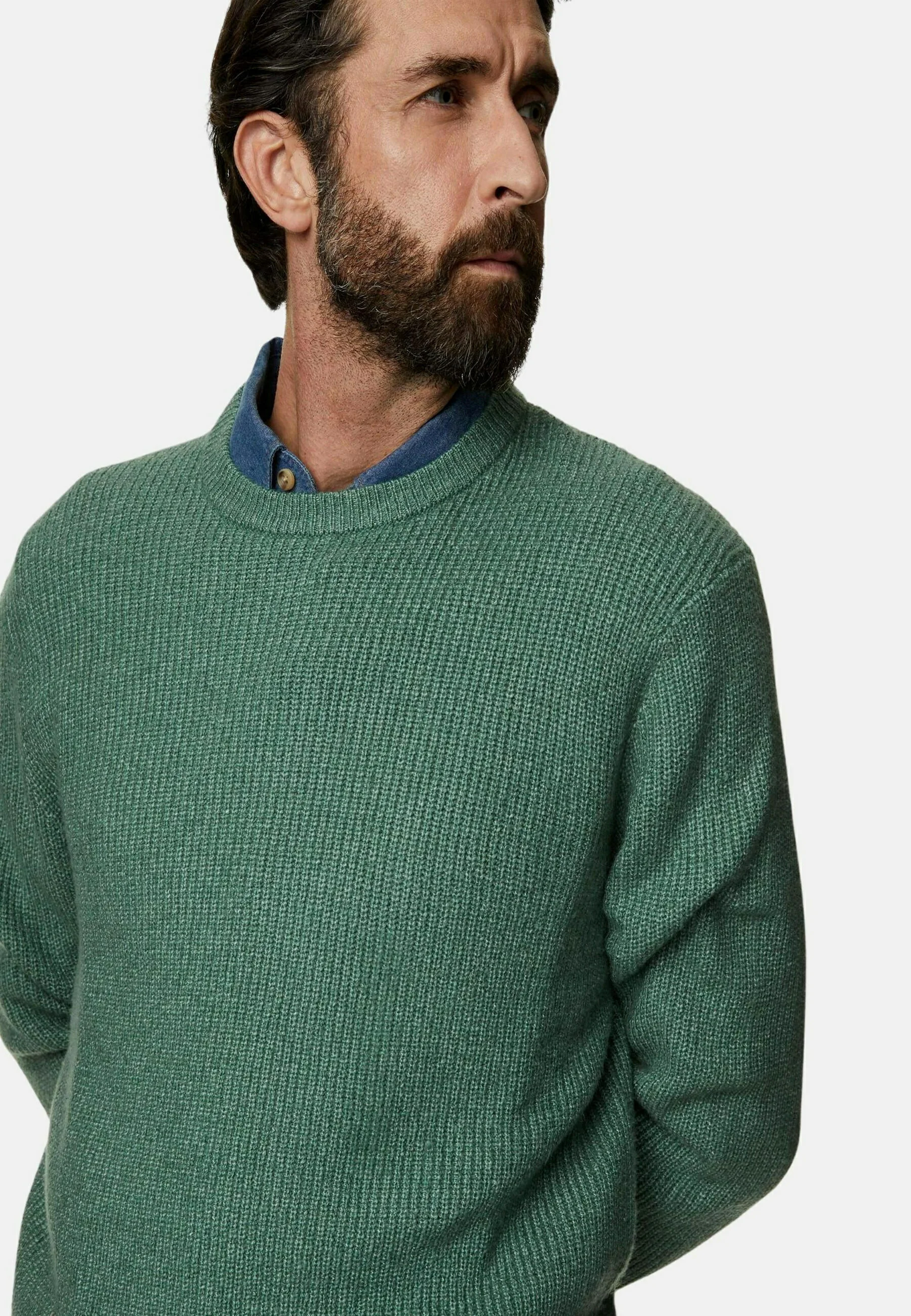 Suéter de cuello redondo grueso y supersuave de Marks & Spencer