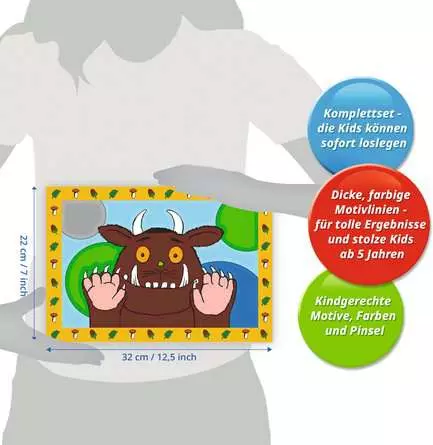 CreArt Der Grüffelo - Malen nach Zahlen für Kinder ab 5 Jahren