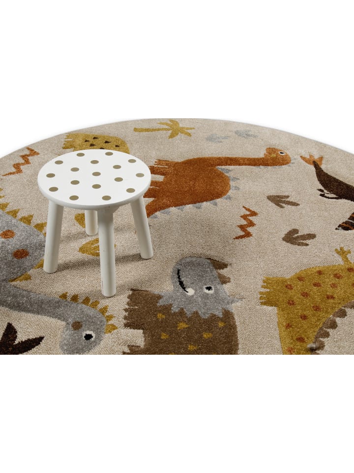 Smart Kids Kinderteppich T-Rex & Friends in sand beige meliert günstig kaufen