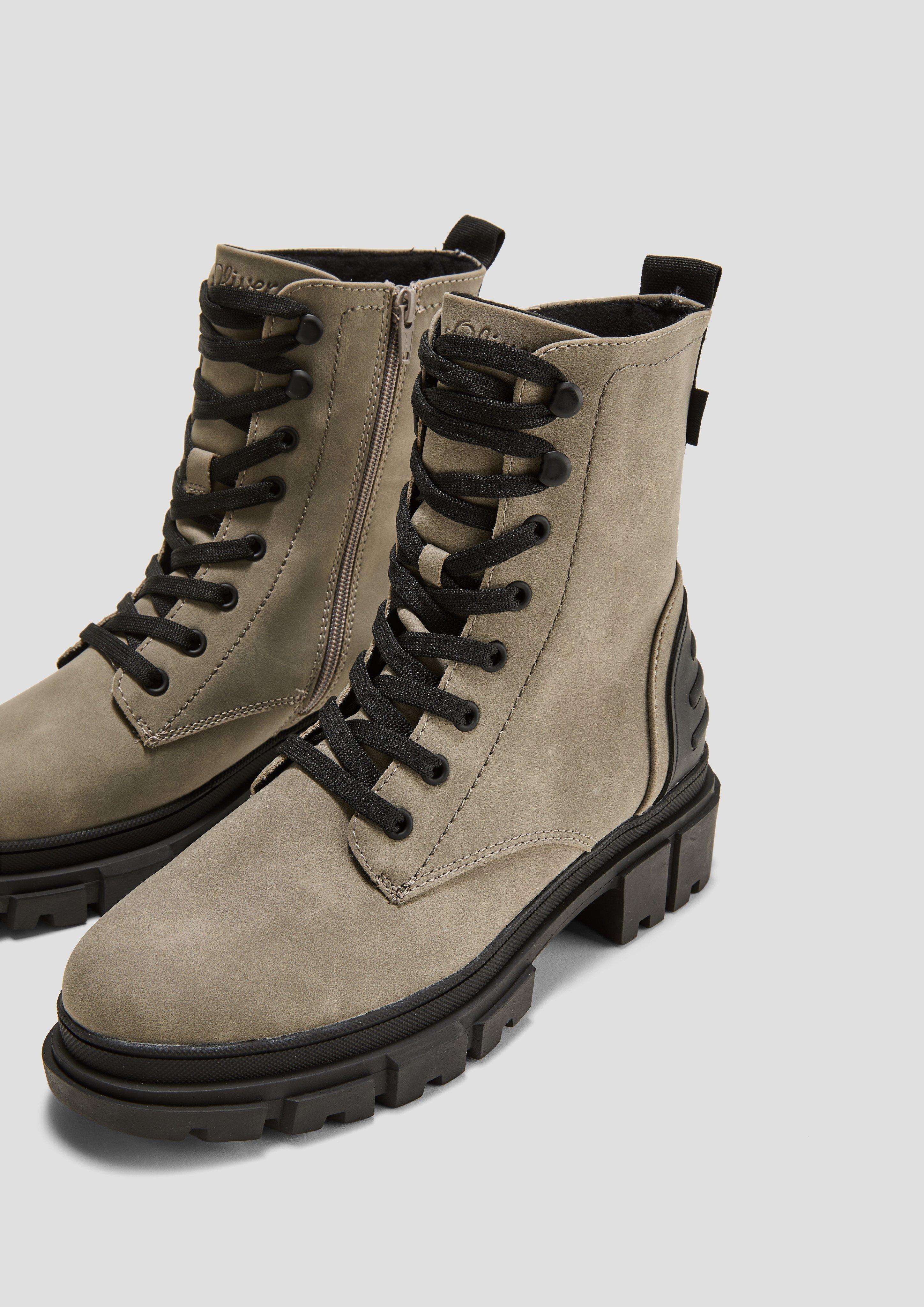 Chunky Boots in Leder-Optik  6008287-200