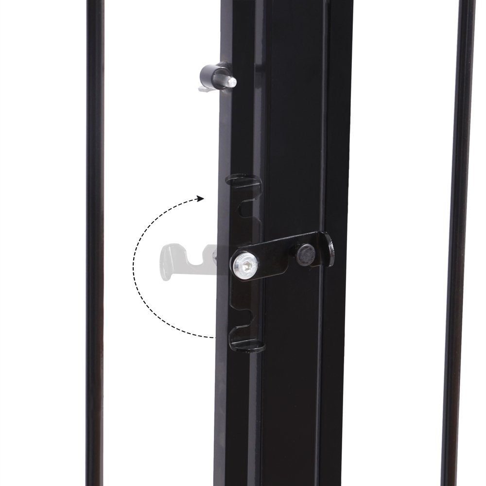 Melko Treppenschutzgitter Schutzgitter Kaminschutzgitter Absperrgitter aus Metall in Schwarz 300cm Treppe Baby Kind Tier Ofenschutzgitter Baby Kinderschutz (Stück, Premium-Gitter), Auch als Treppenschutzgitter verwendbar