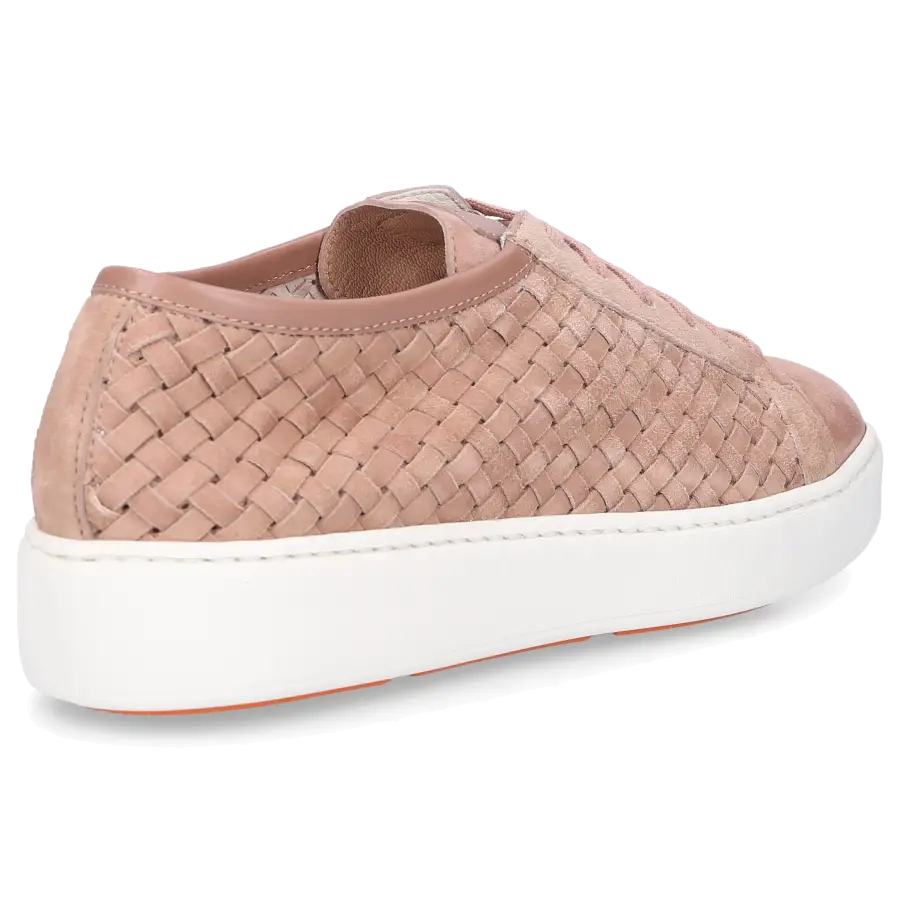 Santoni - Sneaker low 60666 Veloursleder Logo altrosa - pink