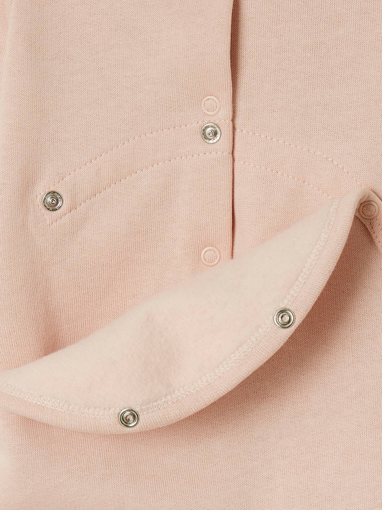 Lot de 2 pyjamas en molleton bébé ouverture naissance lot rose fumé