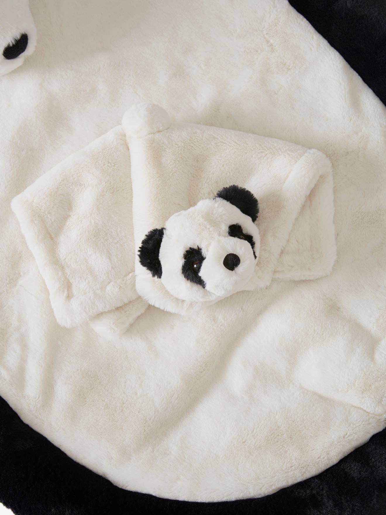 Coffret tapis de jeu + doudou Panda. noir