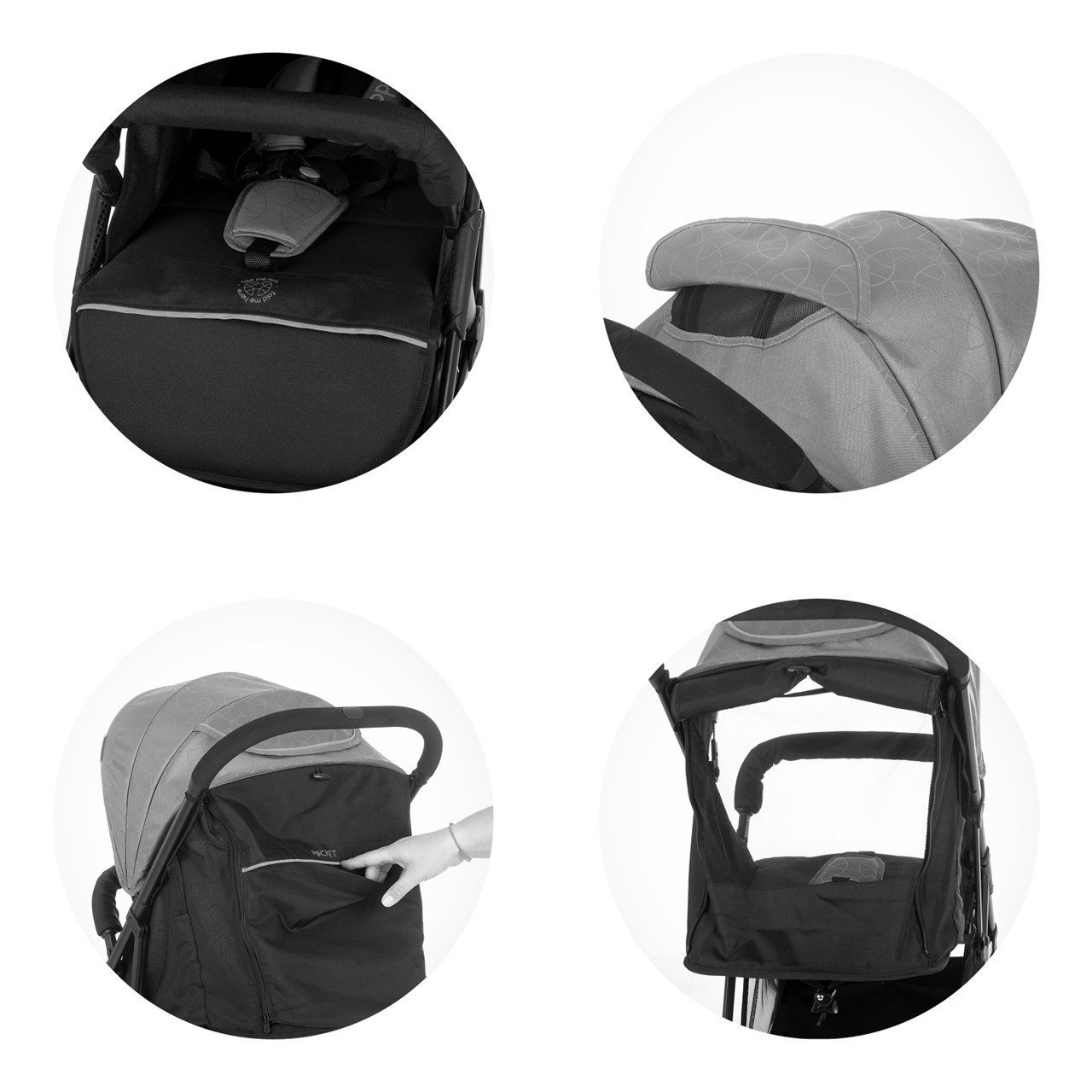 Chipolino Kinder-Buggy Kinderwagen Poppy klappbar, Korb, Sonnendach, 5-Punkt-Gurt