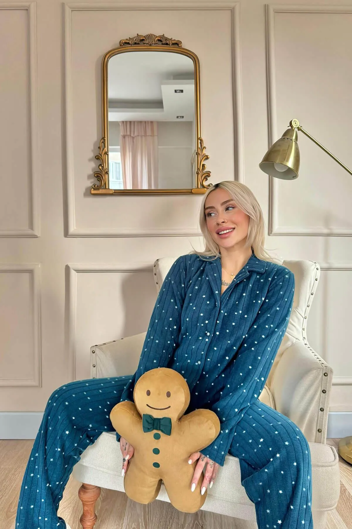 Pijamaevi  Pyjama set - Blau - Print