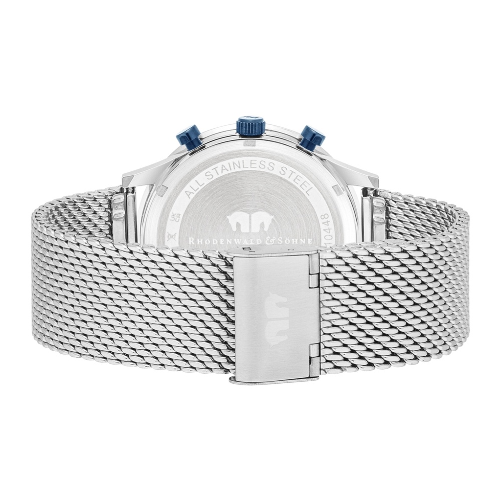 Rhodenwald & Söhne Chronographe Flight Captain en Argent Acier inoxydable en Argent Montre