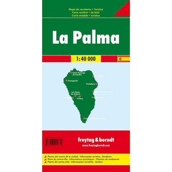 La Palma  1 : 40 000. Auto- und Freizeitkarte - Straßenkarte