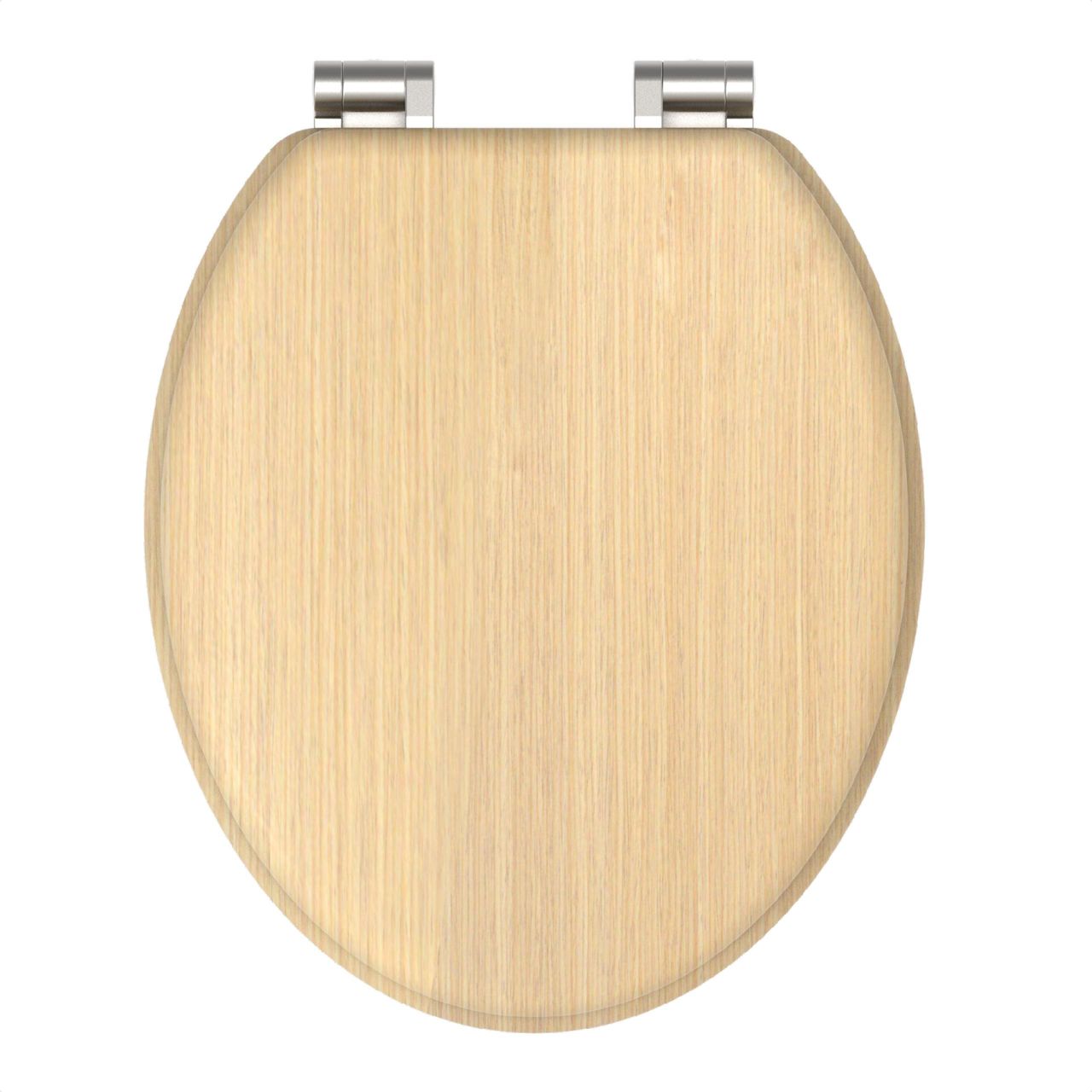 Schütte MDF WC Sitz NATURAL WOOD,Toilettendeckel mit Absenkautomatik, Holzkern