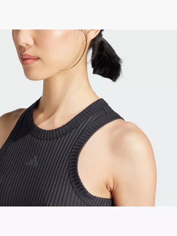 adidas All Gym Seasonal Rib Tight Fit Tonal 3-Streifen Tanktop