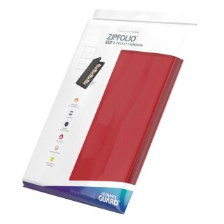 Ultimate Guard 8-Pocket QuadRow Zipfolio Xenoskin Rot