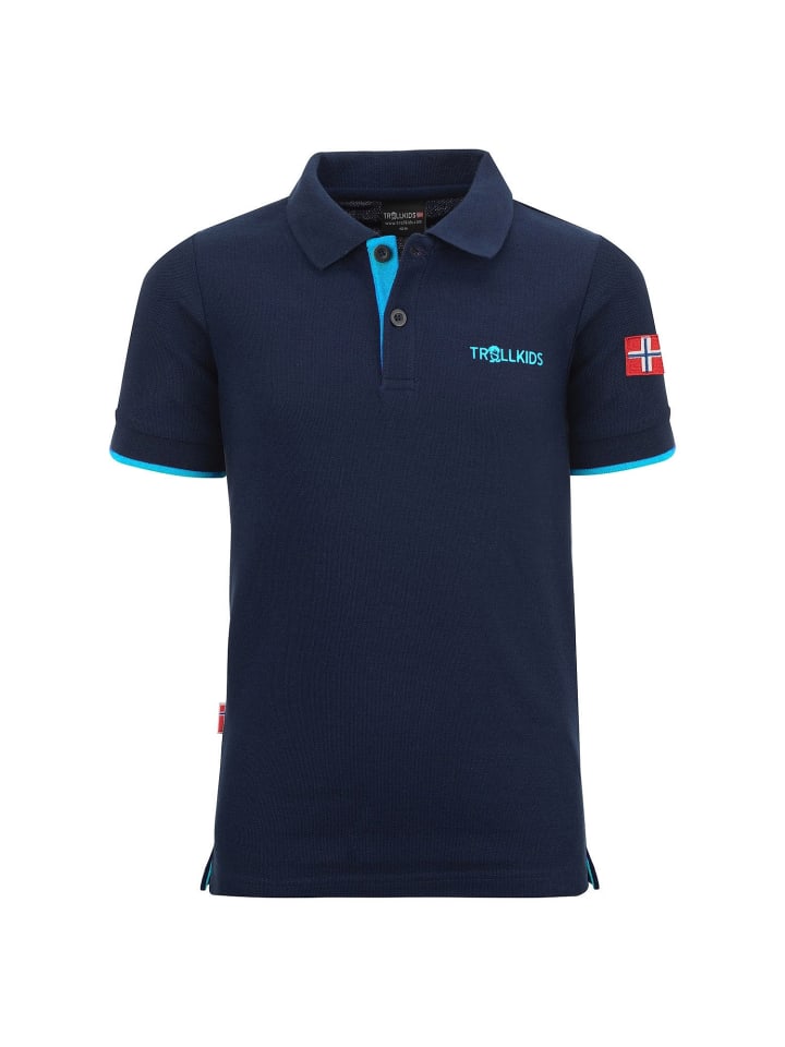 Trollkids Funktionspoloshirt Bergen in navy/blue günstig kaufen