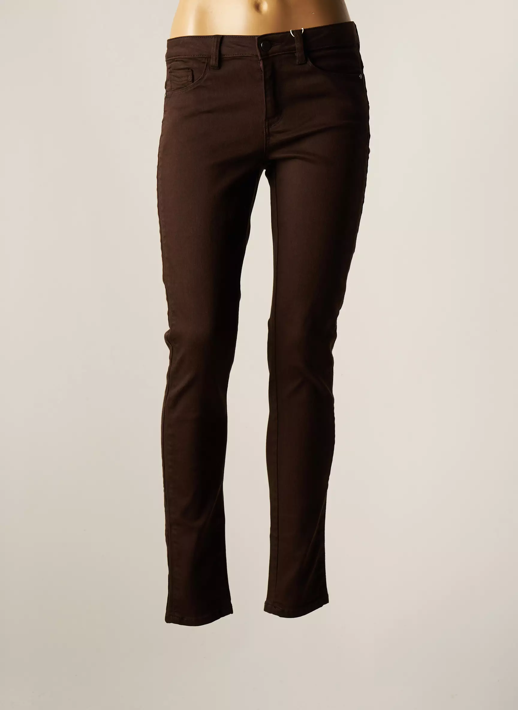 C Est Beau La Vie Pantalons Slim Femme couleur marron