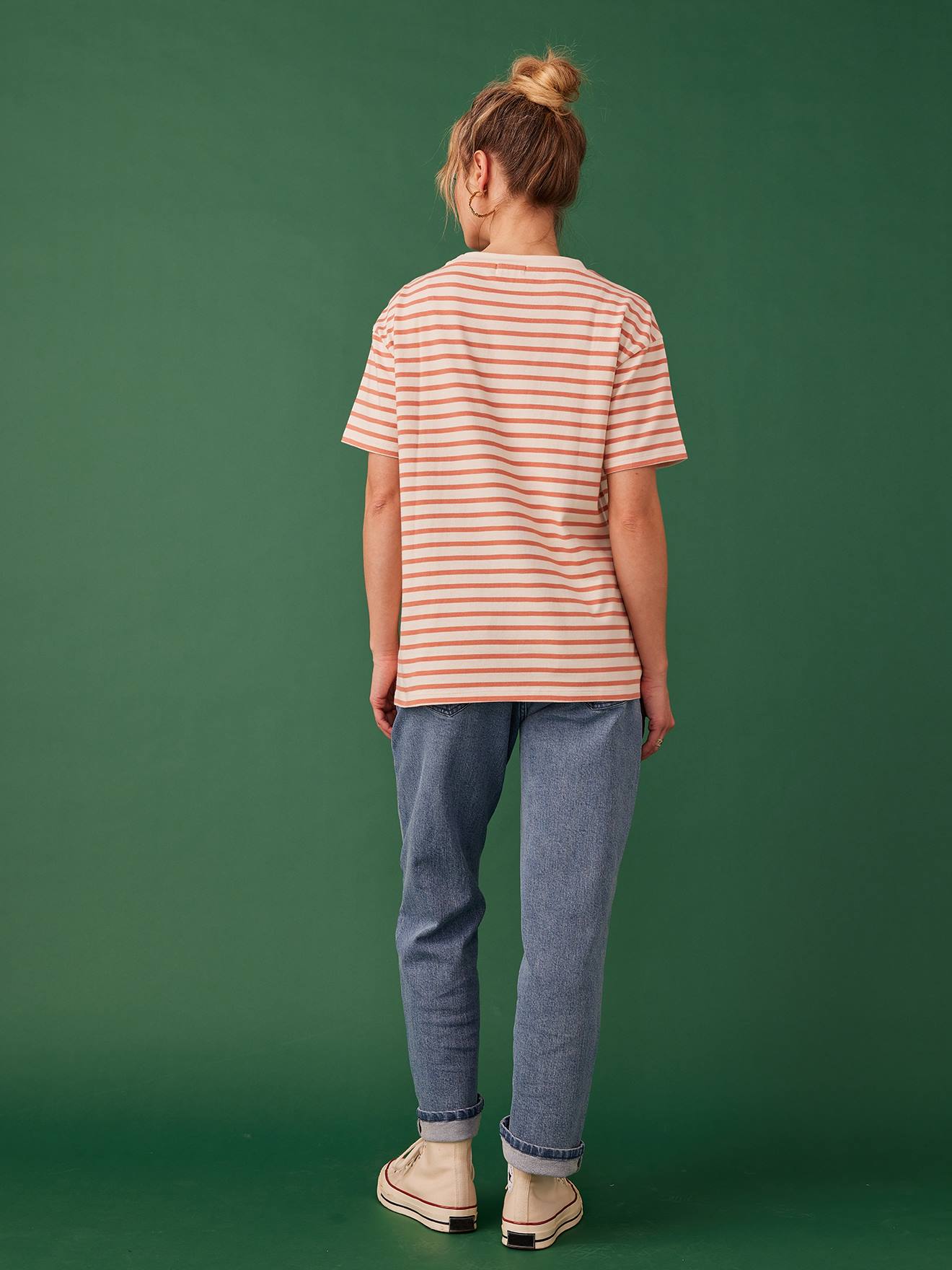 Envie de Fraise Umstandsshirt mit Schriftzug ENVIE DE FRAISE, Bio-Baumwolle - pfirsich