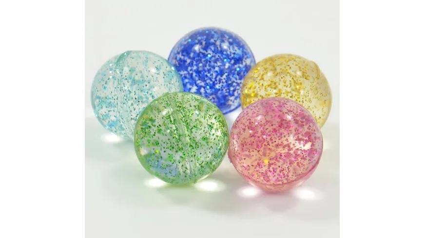 Kögler - Bouncerz, Glitter, Flummis, 10er Set, Bälle im Netz, 25mm