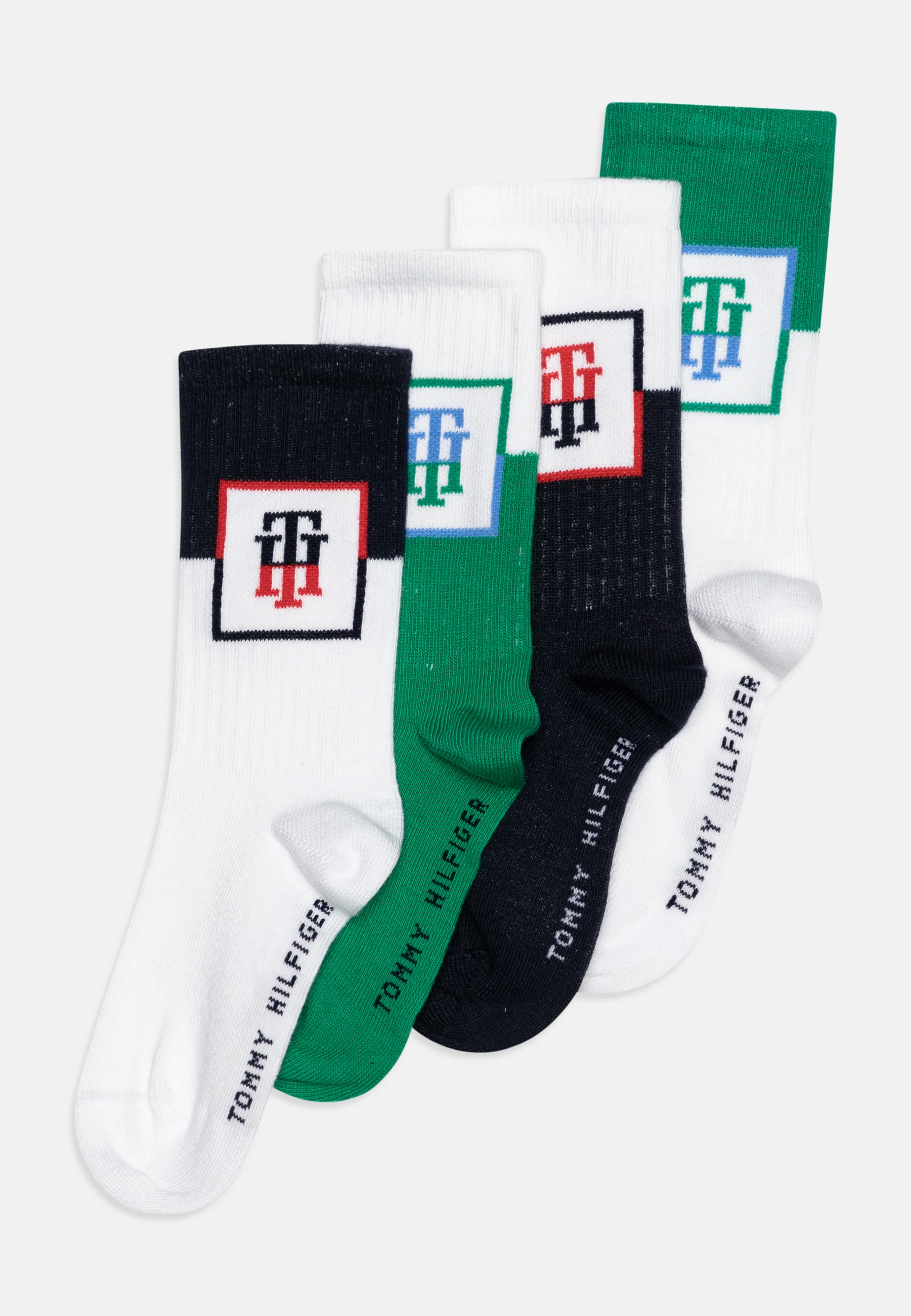 Calcetines unisex Tommy Hilfiger KIDS MONOGRAM LOCKER ROOM (paquete de 4)