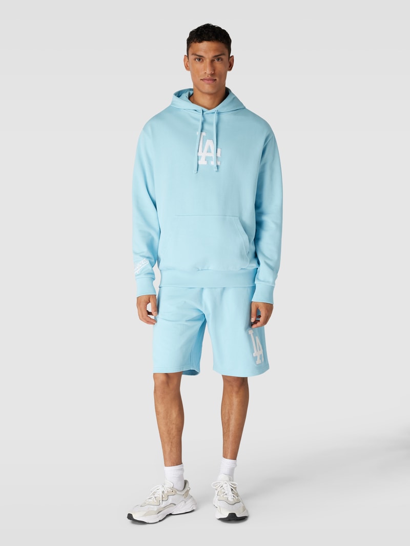 Shorts mit elastischem Bund und Tunnelzug in hellblau