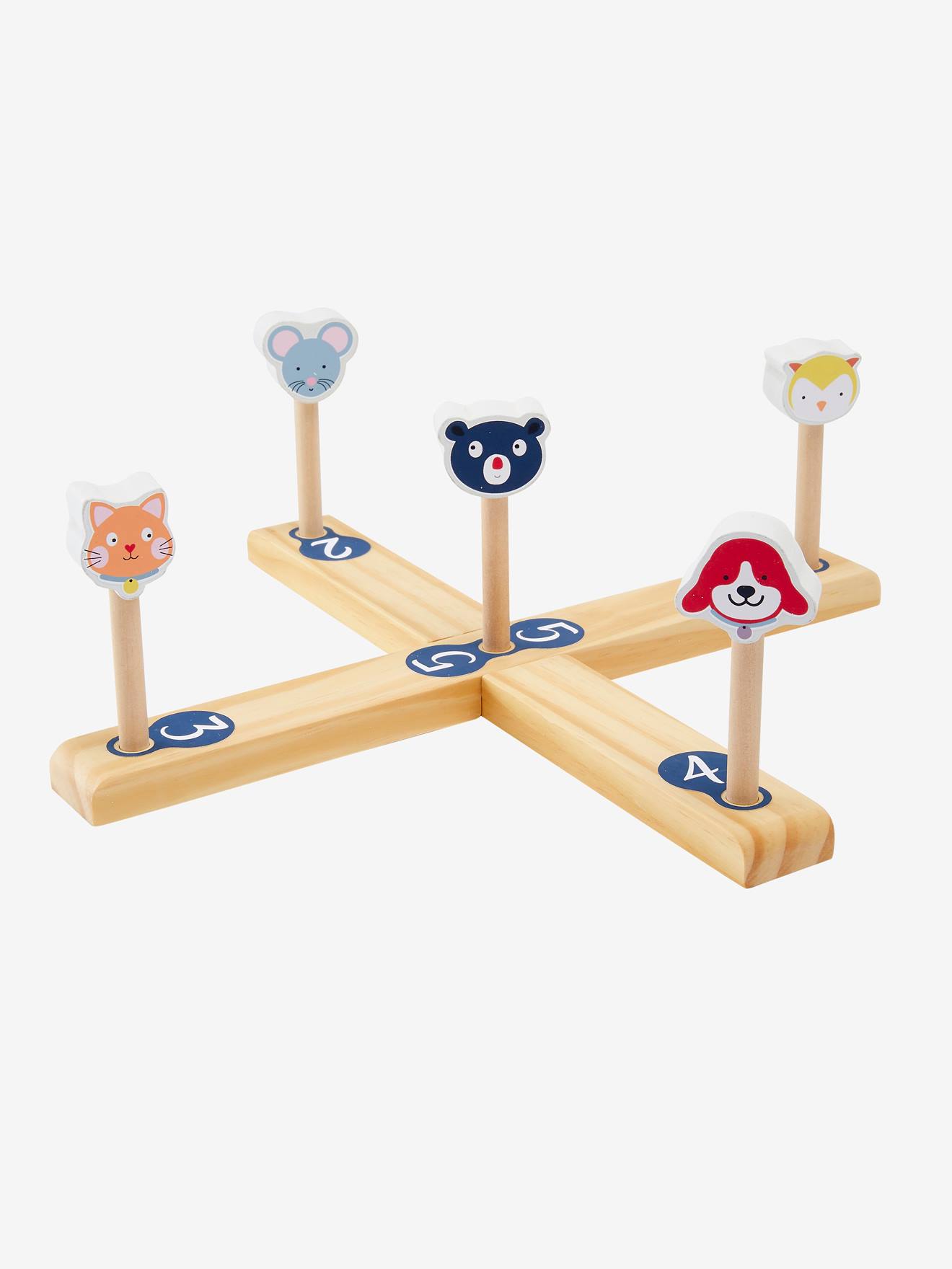 Jeu des anneaux en bois FSC® beige