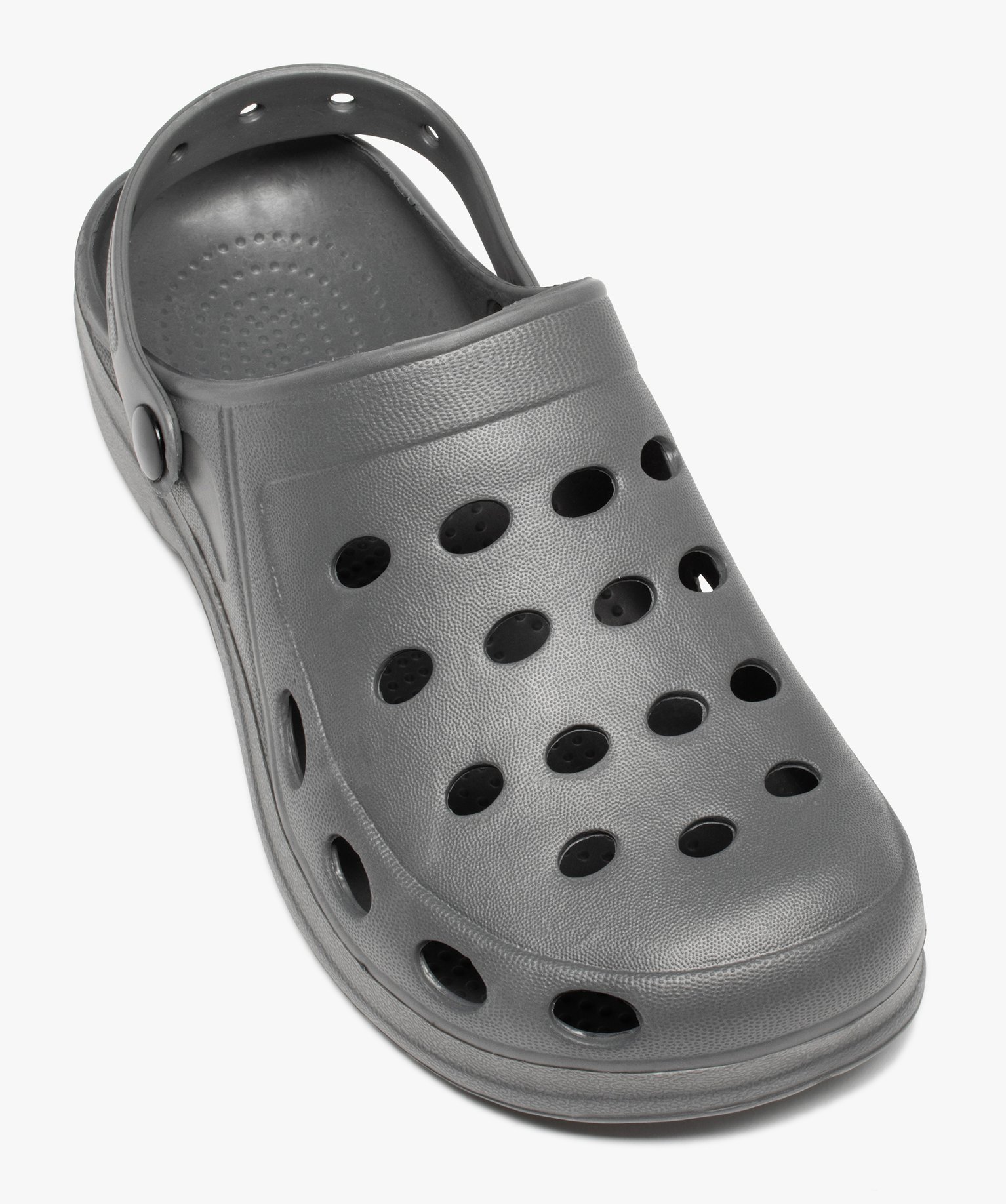 Sabots souples homme dessus uni perforé gris | GEMO