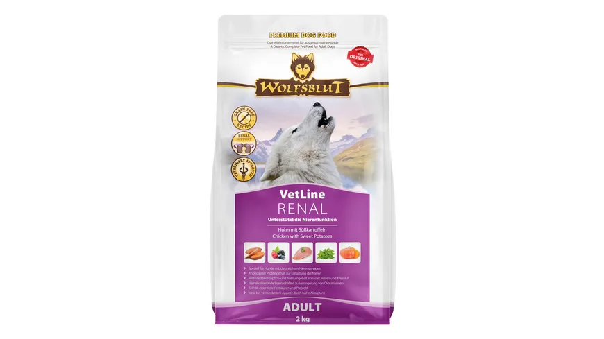 Wolfsblut Hundetrockenfutter VetLine Renal 2 kg