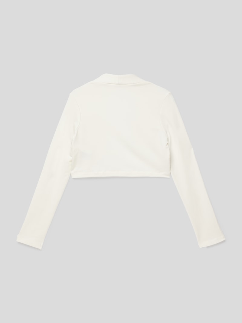 Bolero mit floralem Detail in ecru