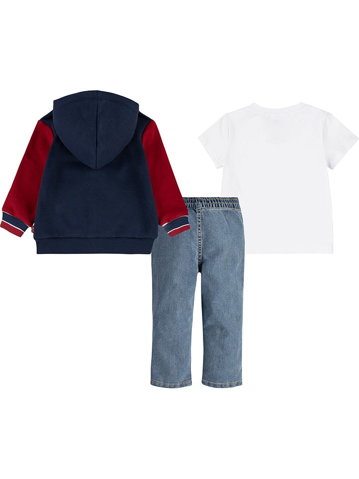 Levi's Kids 3tlg. Outfit in Dunkelblau/ Silber/ Rot günstig kaufen