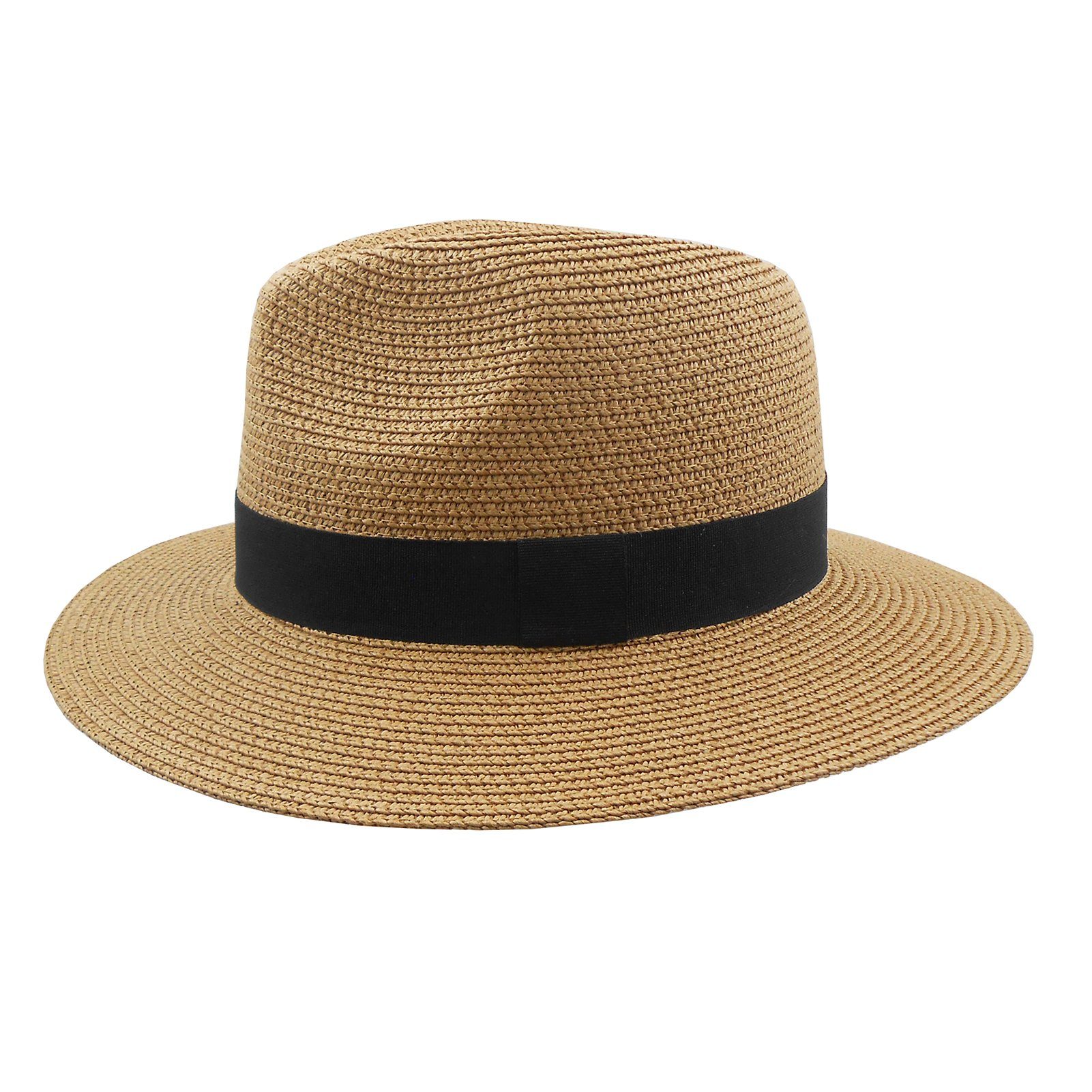 Yalion Sonnenhut Strohhut Temperament Sonnenhüte Breiter Krempe Strandmütze Beige