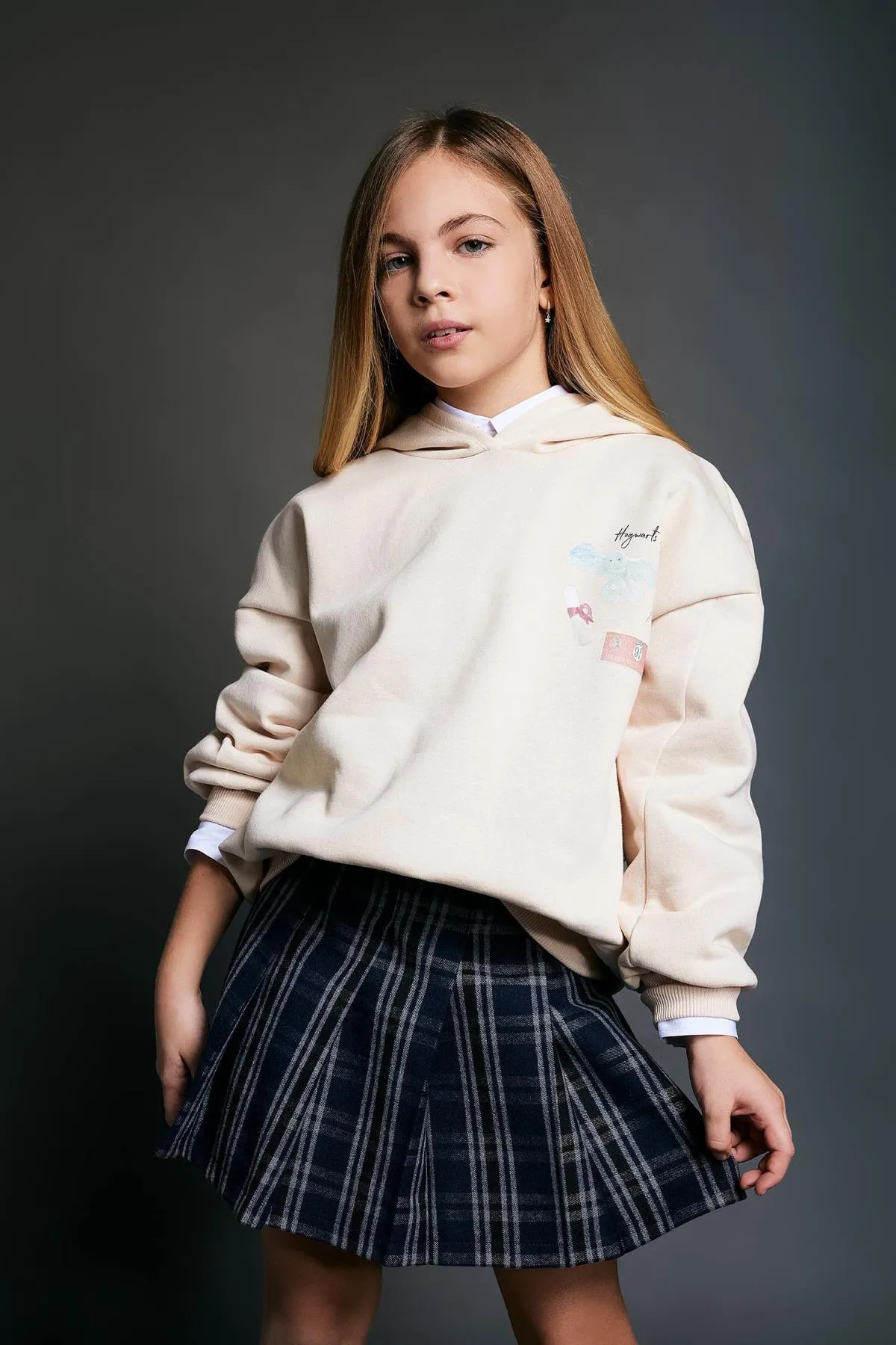 DeFacto  Mädchen Harry Potter Oversized Kapuzenpullover mit weichem Fell und dicker Kapuze B0422a823wn