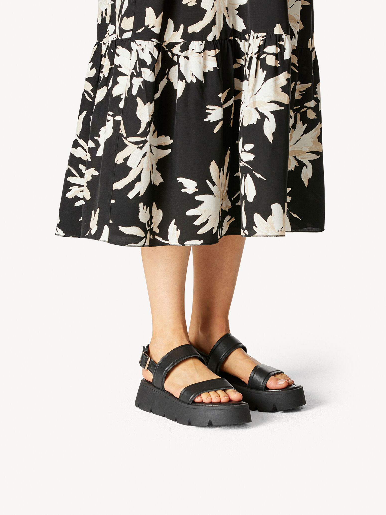 Sandale en cuir - noir