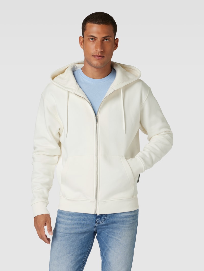 Sweatjacke mit Kapuze in offwhite