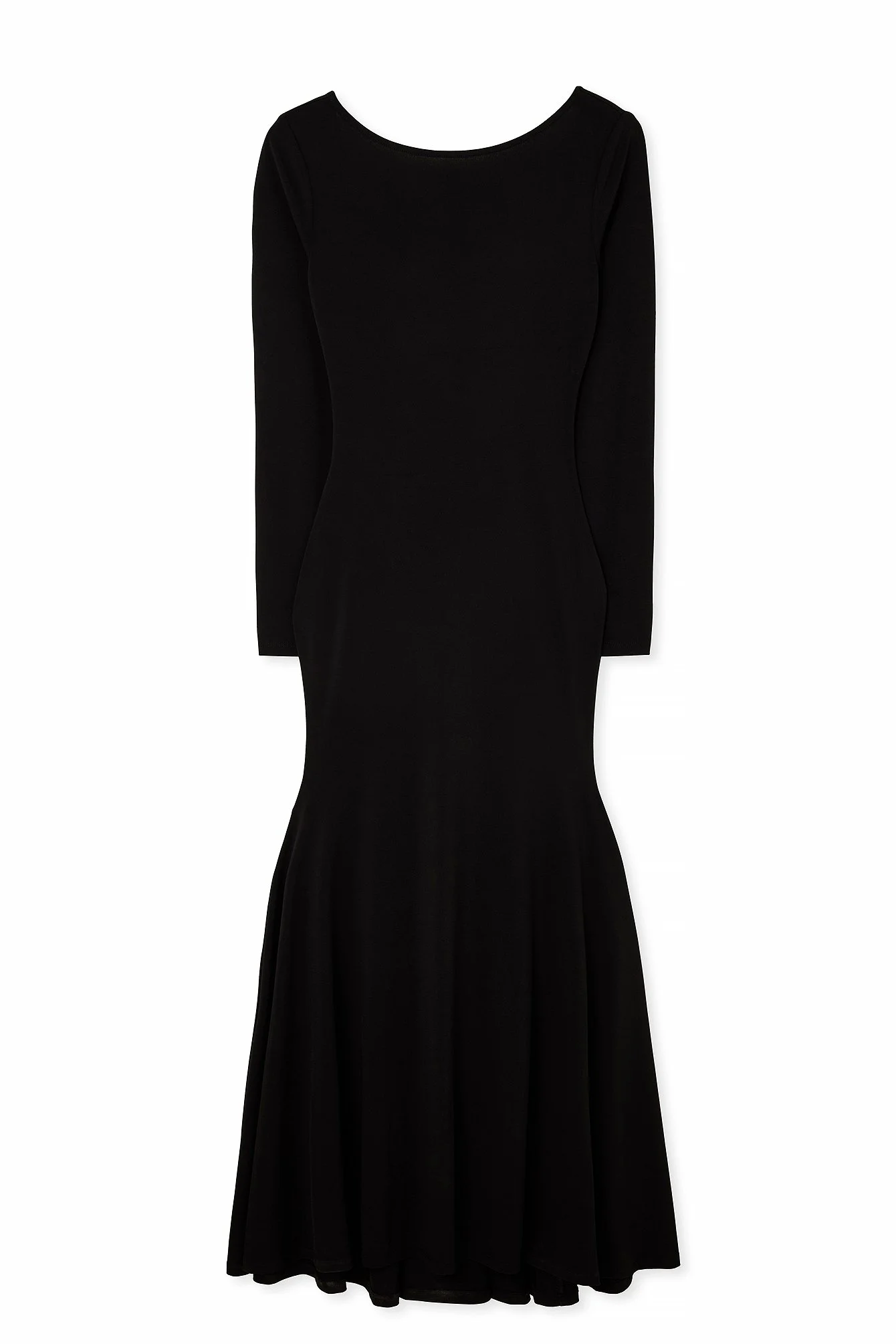 Jersey-Maxikleid mit Meerjungfrauen-Saum