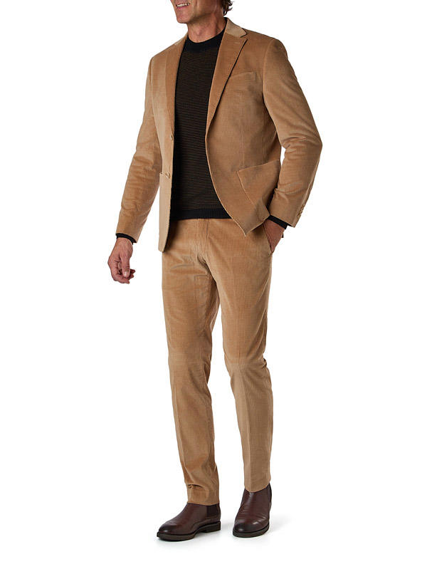 HECHTER PARIS, Anzug Modern Fit, Cord, camel