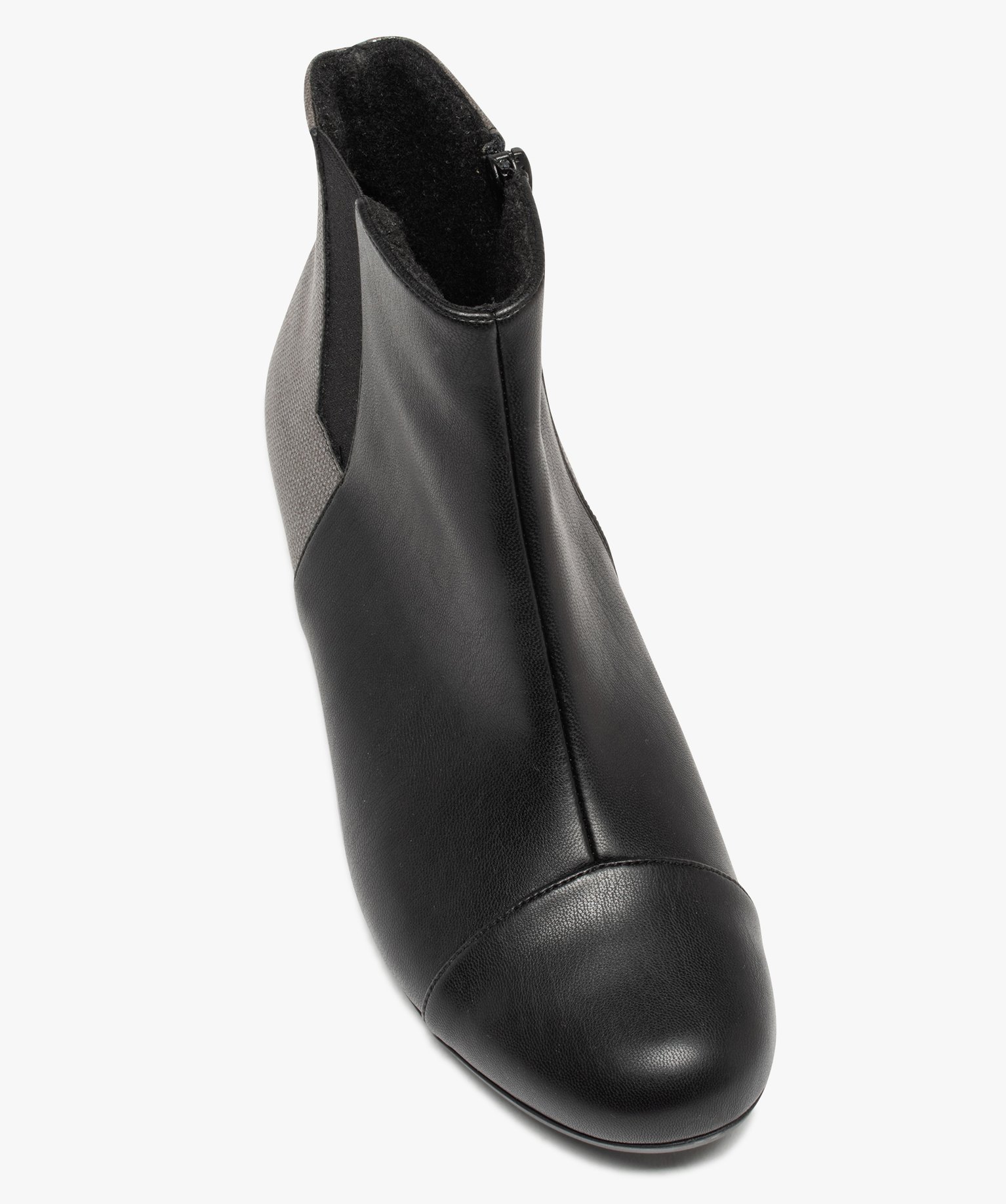 Boots femme confort à talon compensé noir | GEMO