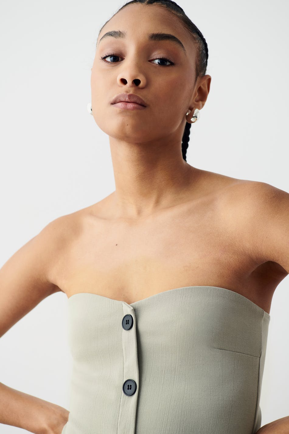 Tailored jersey bandeau