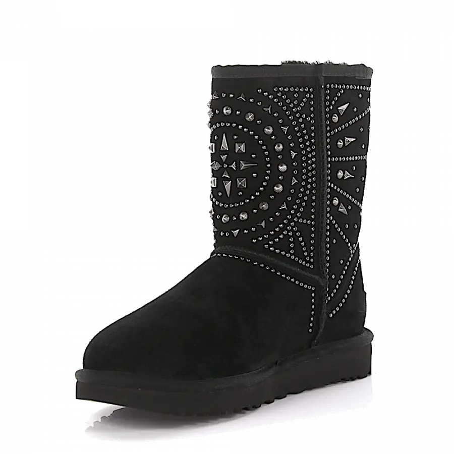 UGG - Snowboots Lammleder Nieten schwarz - schwarz